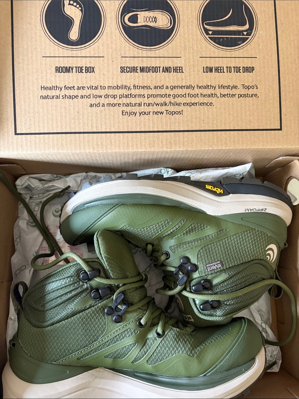 TOPO Trailventure Womens NEW Hiking Boot Size 6 Gorpcore  Granola Waterproof